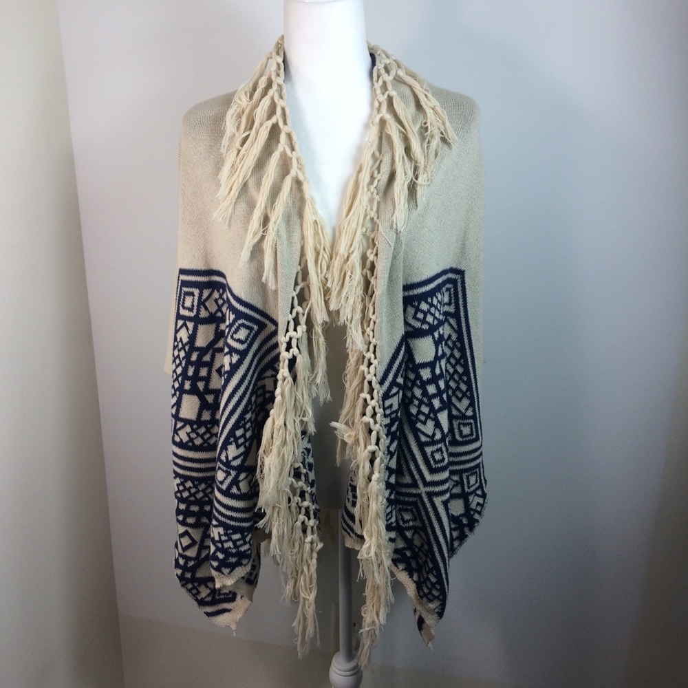 πSOLDβ FlyingTomato Boho Poncho Shrug Wrap Cape S - Picture 2 of 7
